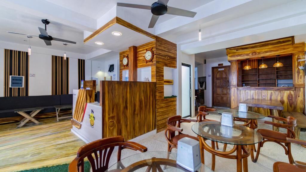 Reception and lounge area at VelaaVani - Turtle Hive Dhiffushi
